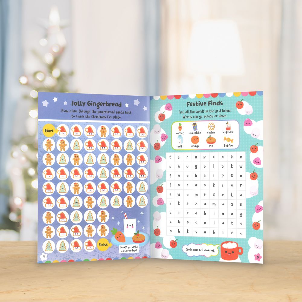 Product image 4 of Squishy Friends: Christmas Cuties Activity Book, a sticker activity book for ages 4+, by Make Believe Ideas.