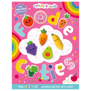 Product image 1 of Squishy Friends: Foodie Cuties, a sticker activity book for ages 4+, by Make Believe Ideas.