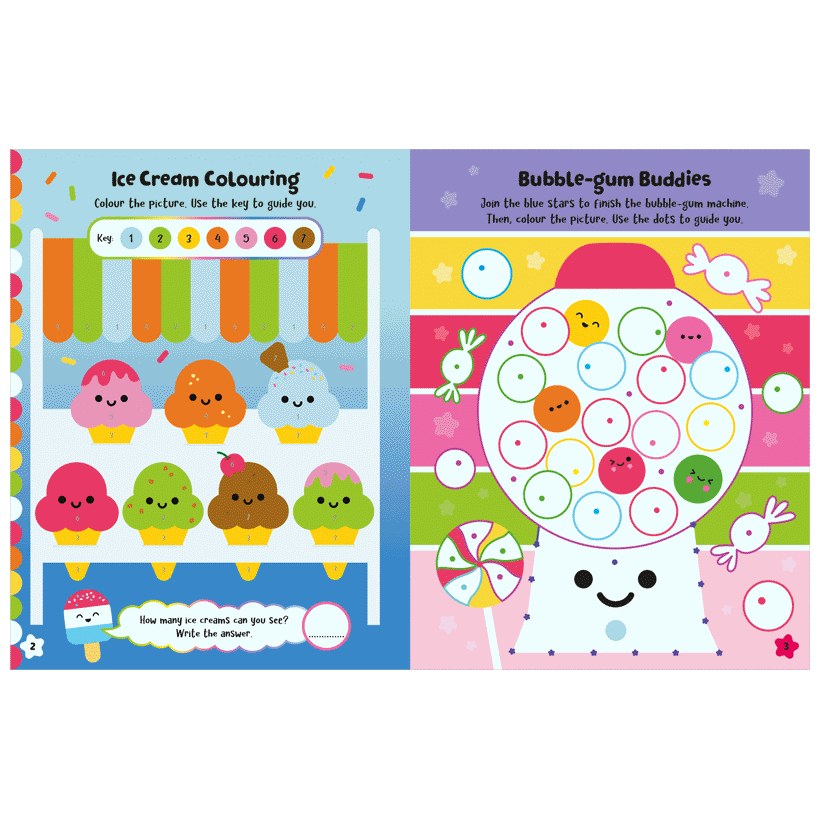 Product image 3 of Squishy Friends: Foodie Cuties, a sticker activity book for ages 4+, by Make Believe Ideas.