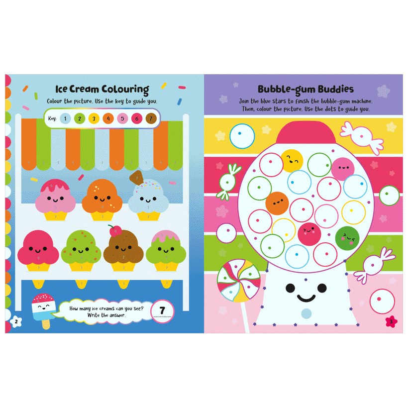 Product image 4 of Squishy Friends: Foodie Cuties, a sticker activity book for ages 4+, by Make Believe Ideas.