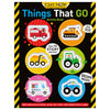 Product image 1 of Sticky Notes Things That Go Activity Book, a sticker activity book for ages 3+, by Make Believe Ideas.