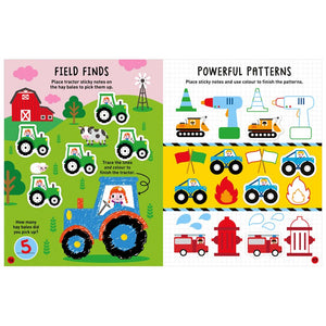 Product image 9 of Sticky Notes Things That Go Activity Book, a sticker activity book for ages 3+, by Make Believe Ideas.