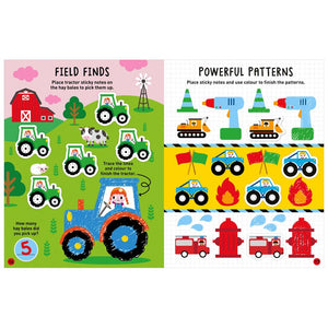 Product image 10 of Sticky Notes Things That Go Activity Book, a sticker activity book for ages 3+, by Make Believe Ideas.