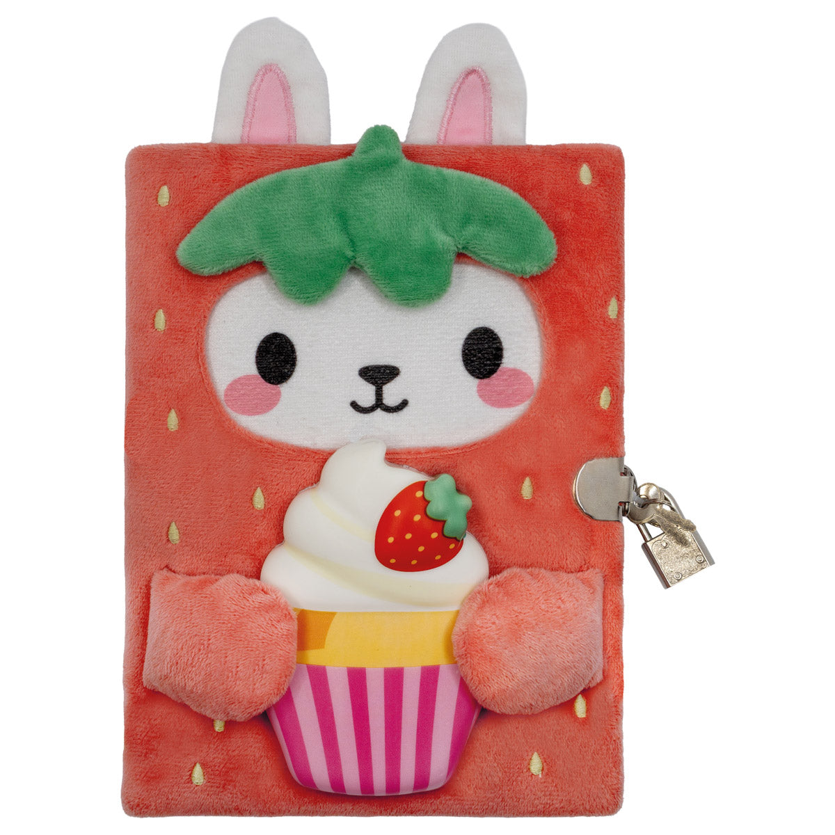 Product image 1 of Strawberry Hoodie Bunny Diary, a stationery item for ages 7+, by Make Believe Ideas.