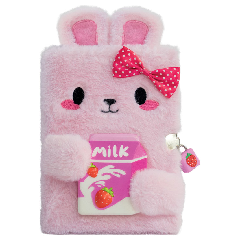 Product image 1 of Strawberry Milk Bunny Diary, a stationery item for ages 3+, by Make Believe Ideas.
