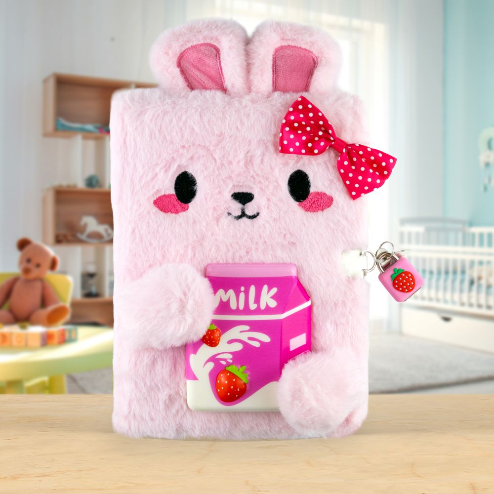 Product image 2 of Strawberry Milk Bunny Diary, a stationery item for ages 3+, by Make Believe Ideas.