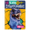 Product image 1 of T. rex vs Spinosaurus, a board book for ages 0+, by Make Believe Ideas.