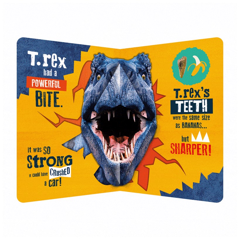 Product image 8 of T. rex vs Spinosaurus, a board book for ages 0+, by Make Believe Ideas.