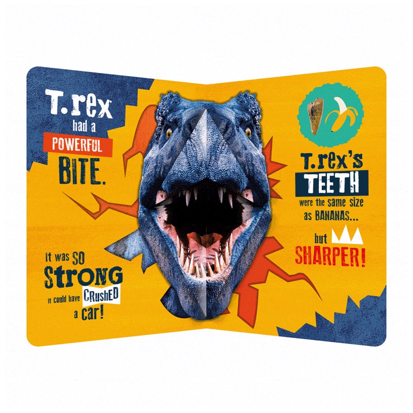 Product image 9 of T. rex vs Spinosaurus, a board book for ages 0+, by Make Believe Ideas.