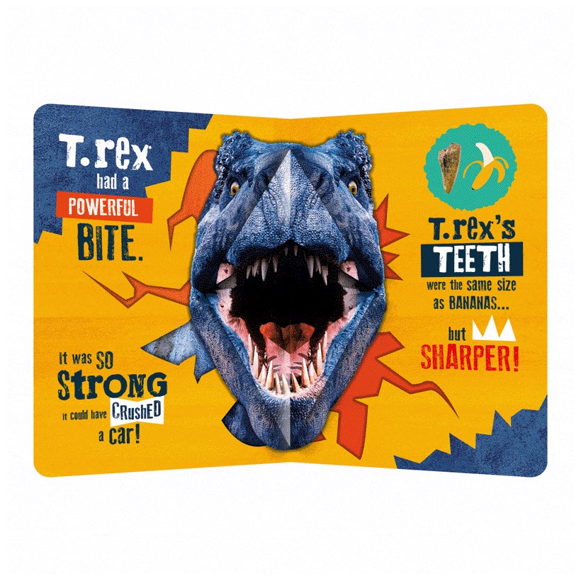 Product image 11 of T. rex vs Spinosaurus, a board book for ages 0+, by Make Believe Ideas.