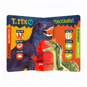 Product image 23 of T. rex vs Spinosaurus, a board book for ages 0+, by Make Believe Ideas.