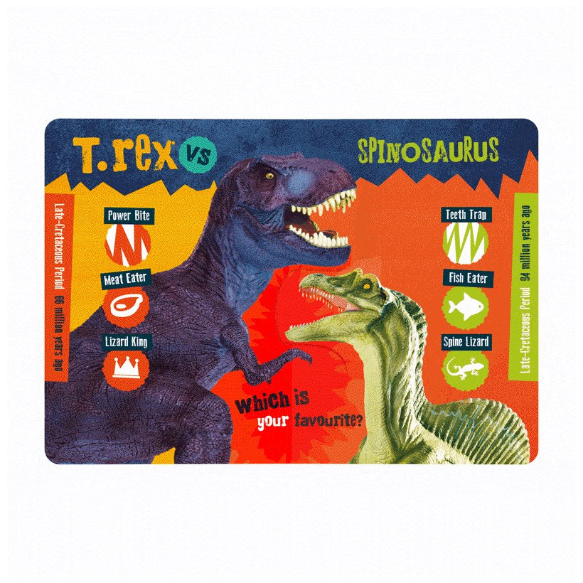 Product image 27 of T. rex vs Spinosaurus, a board book for ages 0+, by Make Believe Ideas.