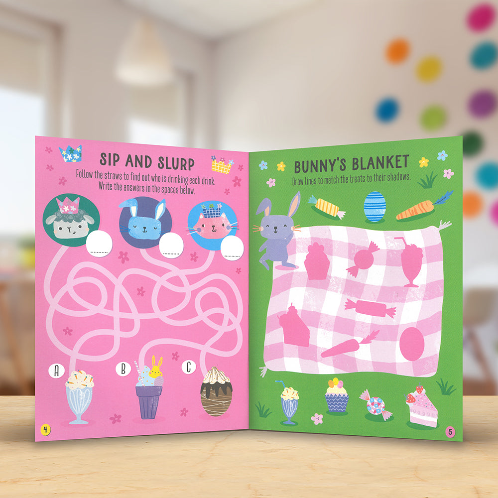 Product image 4 of The Big Egg Hunt Activity Book, a sticker activity book for ages 4+, by Make Believe Ideas.