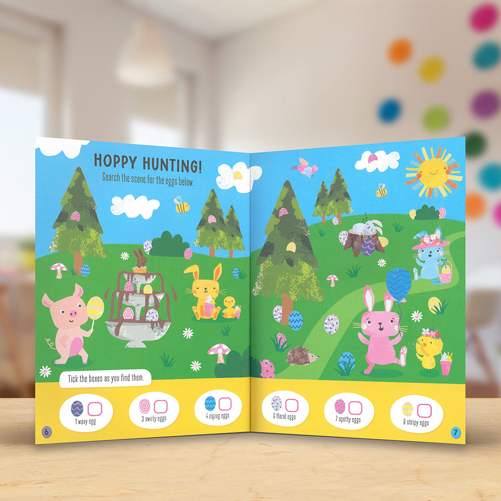 Product image 5 of The Big Egg Hunt Activity Book, a sticker activity book for ages 4+, by Make Believe Ideas.