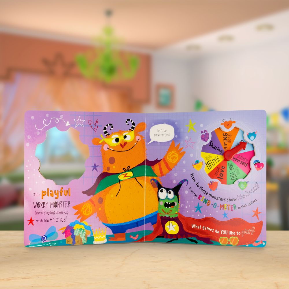 Product image 4 of The Very Hungry Worry Monsters Kind-o-meter, a board book for ages 3+, by Make Believe Ideas.
