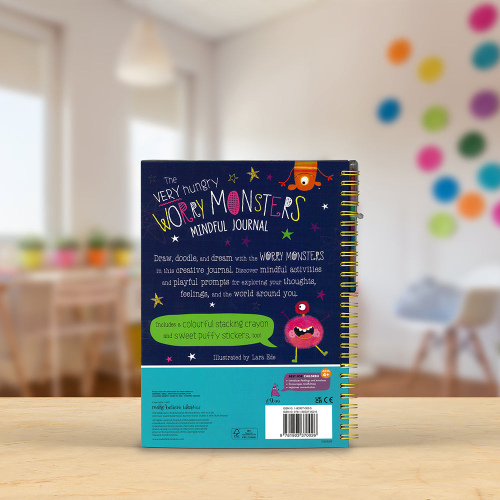 Product image 6 of The Very Hungry Worry Monsters Mindful Journal, a sticker activity book for ages 4+, by Make Believe Ideas.