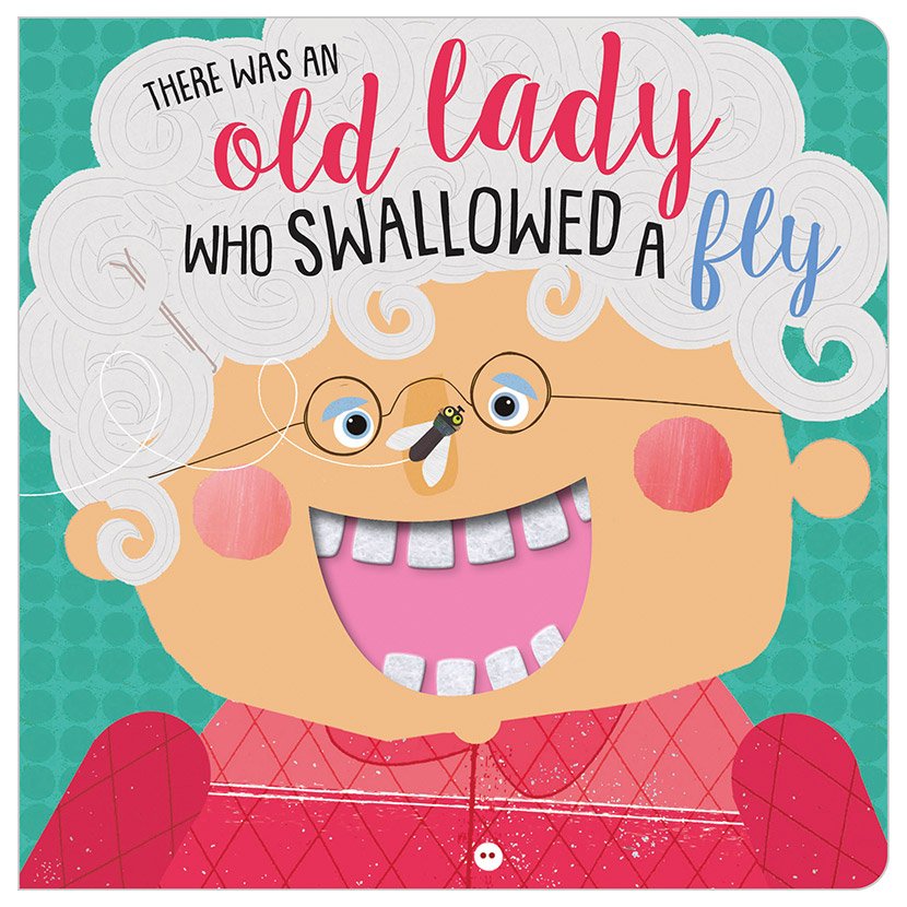 Product image 1 of There Was an Old Lady Who Swallowed a Fly, a board book for ages 0+, by Make Believe Ideas.