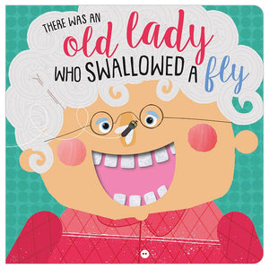 Product image 1 of There Was an Old Lady Who Swallowed a Fly, a board book for ages 0+, by Make Believe Ideas.