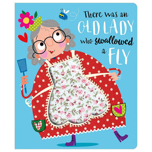 Product image 1 of There Was an Old Lady Who Swallowed a Fly, a board book for ages 0+, by Make Believe Ideas.