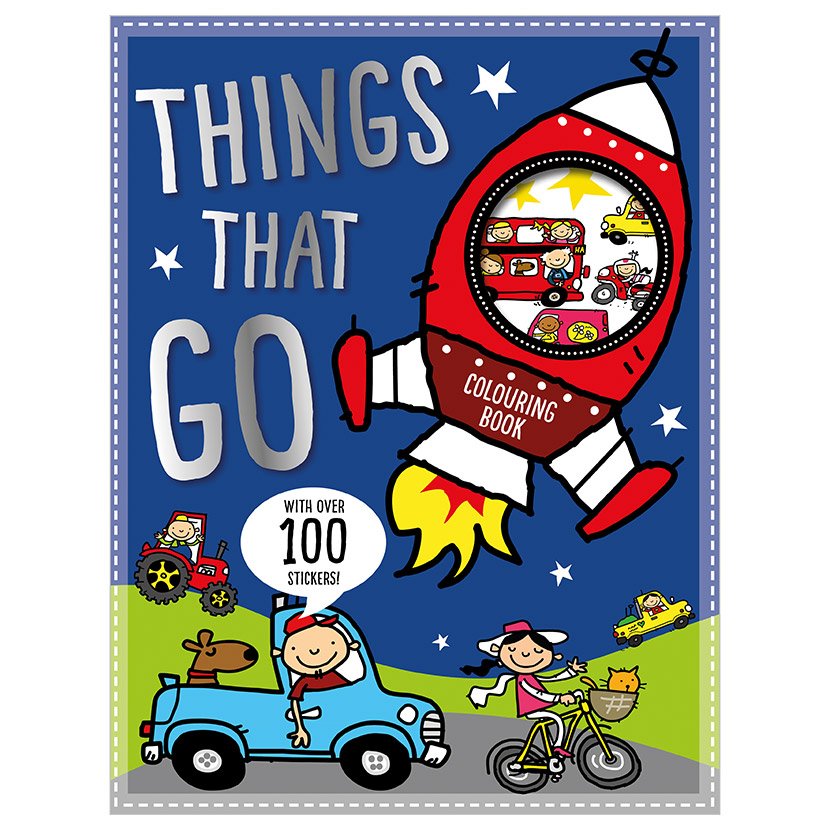 Product image 1 of Things That Go Colouring, a colouring book for ages 3+, by Make Believe Ideas.