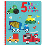 Product image 1 of Touch and Explore 5 Big and Busy Trucks, a board book by Make Believe Ideas.