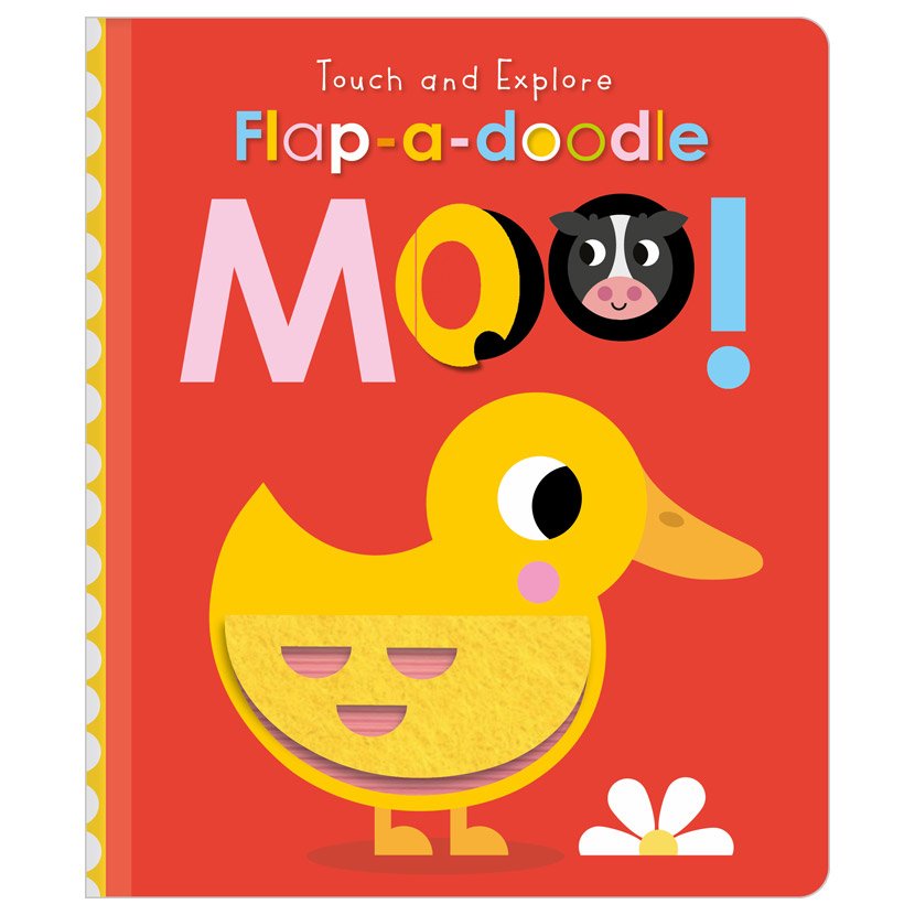 Product image 1 of Touch and Explore Flap-a-Doodle Moo!, a board book by Make Believe Ideas.