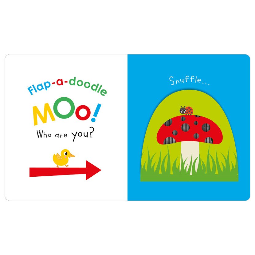 Product image 2 of Touch and Explore Flap-a-Doodle Moo!, a board book by Make Believe Ideas.