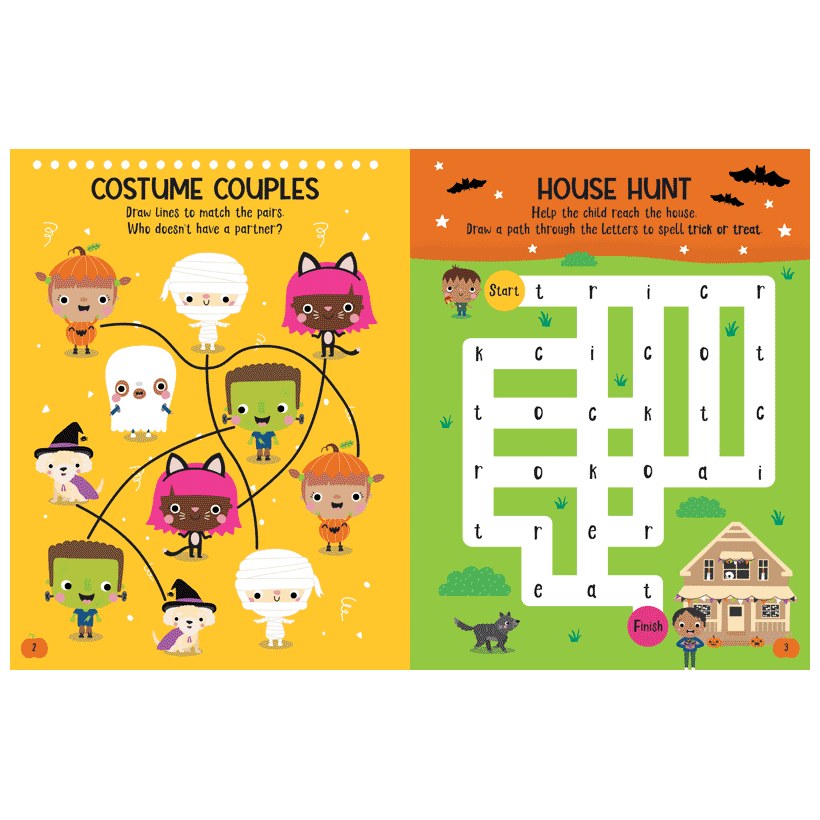 Product image 4 of Trick-or-Treat Street Activity Book, a sticker activity book for ages 4+, by Make Believe Ideas.
