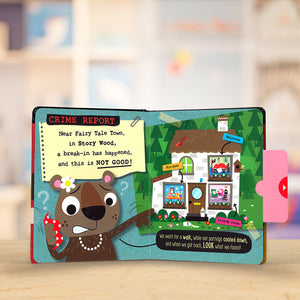 Product image 3 of True Crime Fairy Tales Goldilocks and the Three Bears, a board book for ages 0+, by Make Believe Ideas.