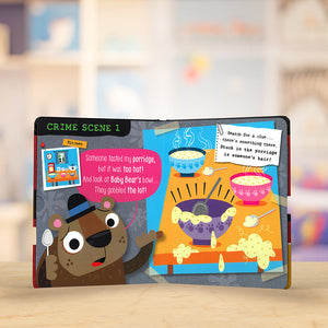 Product image 4 of True Crime Fairy Tales Goldilocks and the Three Bears, a board book for ages 0+, by Make Believe Ideas.