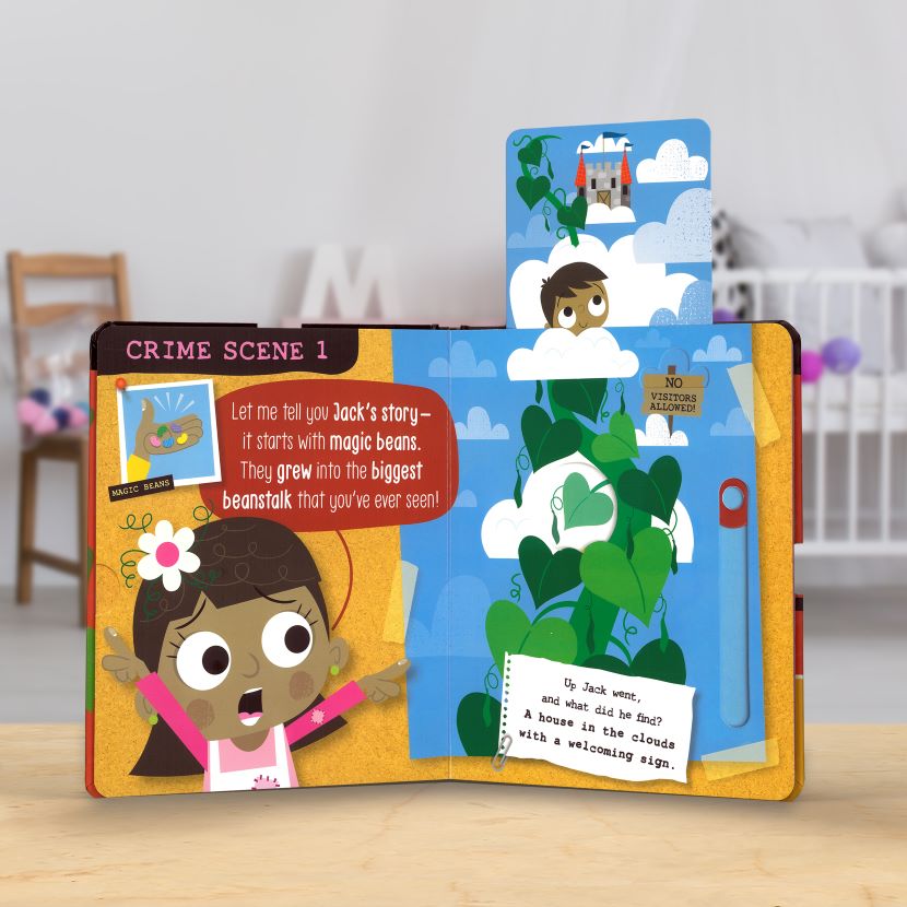 Product image 5 of True Crime Fairy Tales Jack and the Beanstalk, a board book for ages 0+, by Make Believe Ideas.