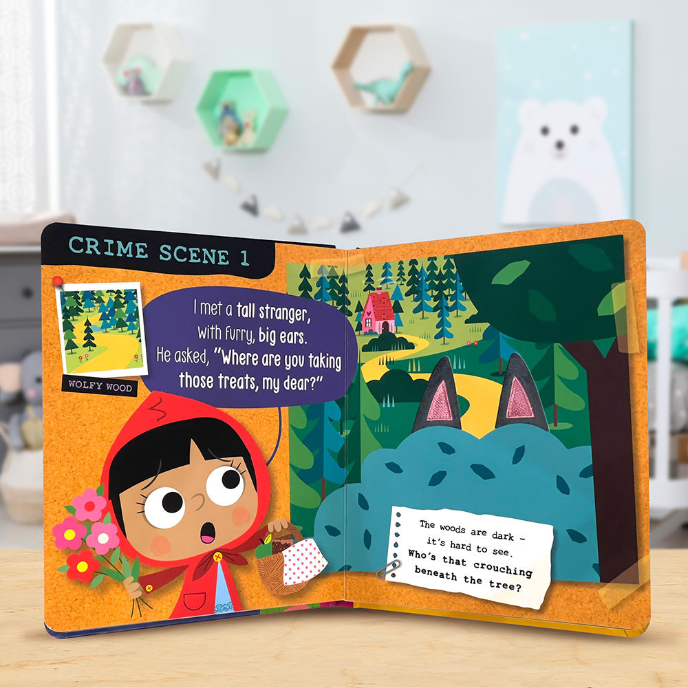 Product image 4 of True Crime Fairy Tales Little Red Riding Hood, a board book for ages 0+, by Make Believe Ideas.