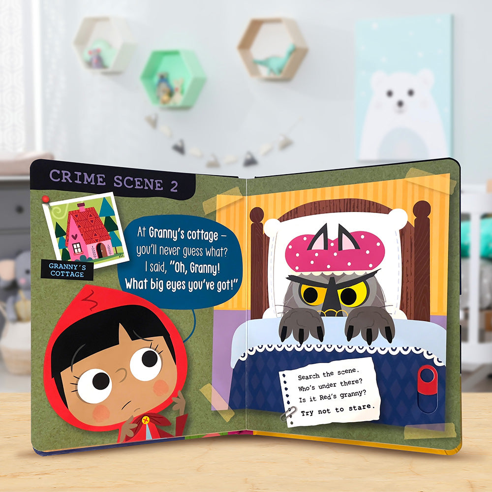 Product image 5 of True Crime Fairy Tales Little Red Riding Hood, a board book for ages 0+, by Make Believe Ideas.