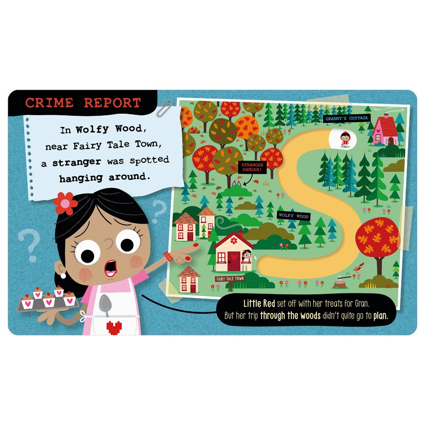 Product image 14 of True Crime Fairy Tales Little Red Riding Hood, a board book for ages 0+, by Make Believe Ideas.