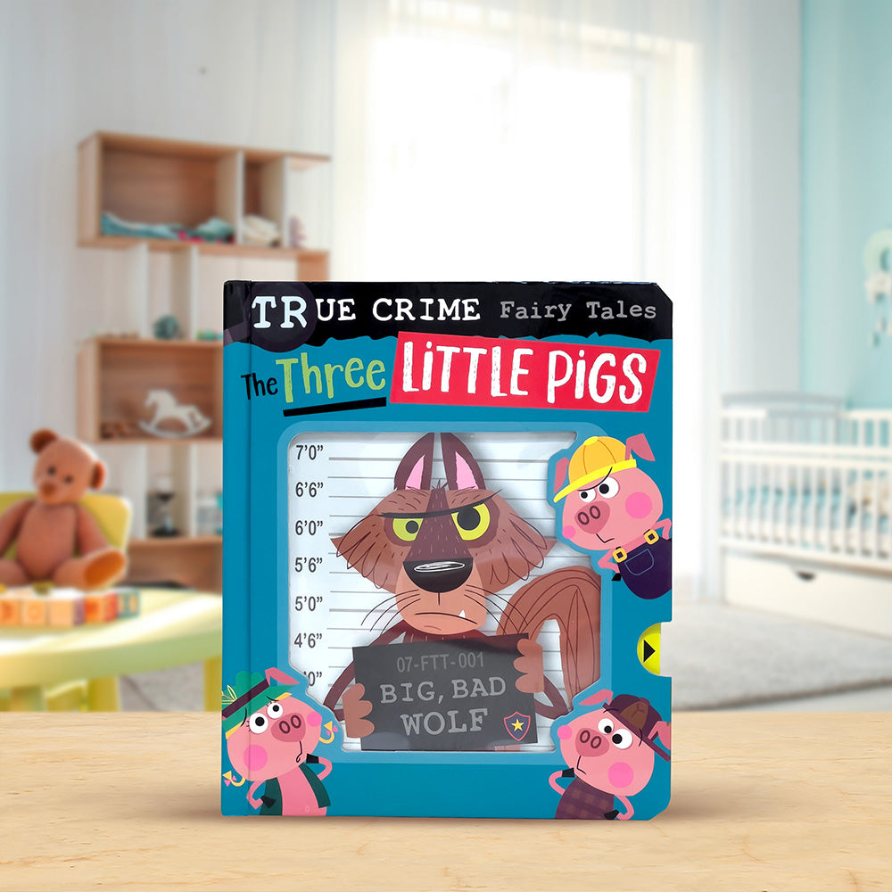 Product image 2 of True Crime Fairy Tales The Three Little Pigs, a board book for ages 0+, by Make Believe Ideas.