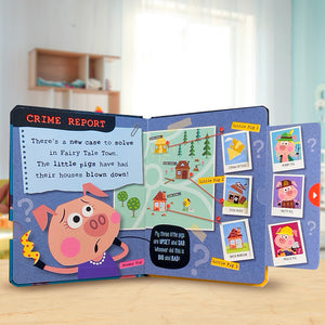Product image 3 of True Crime Fairy Tales The Three Little Pigs, a board book for ages 0+, by Make Believe Ideas.