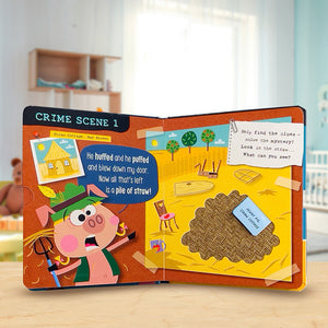 Product image 4 of True Crime Fairy Tales The Three Little Pigs, a board book for ages 0+, by Make Believe Ideas.