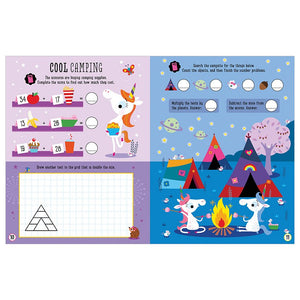 Product image 2 of Unicorn Maths Missions, a sticker activity book for ages 5+, by Make Believe Ideas.