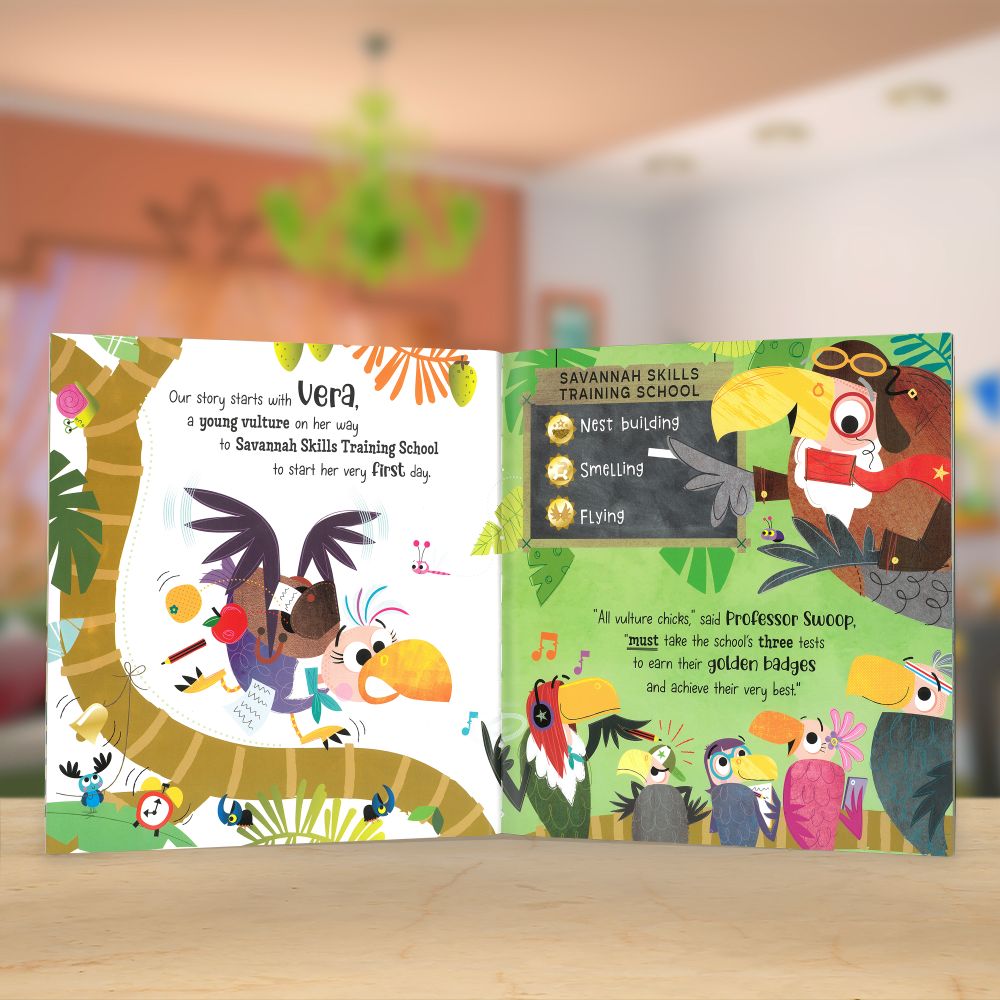 Product image 3 of Vera the Vegetarian Vulture, a picture book for ages 3+, by Make Believe Ideas.