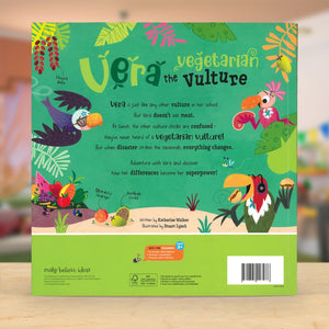Product image 6 of Vera the Vegetarian Vulture, a picture book for ages 3+, by Make Believe Ideas.