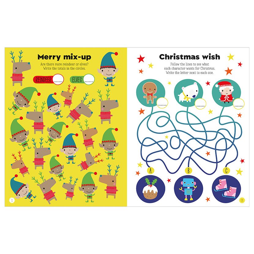 Product image 2 of Window Stickies Christmas, a sticker activity book for ages 3+, by Make Believe Ideas.