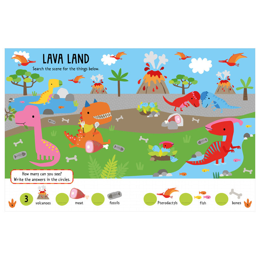 Product image 2 of Window Stickies Dinosaurs, a sticker activity book for ages 3+, by Make Believe Ideas.