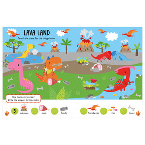 Product image 2 of Window Stickies Dinosaurs, a sticker activity book for ages 3+, by Make Believe Ideas.