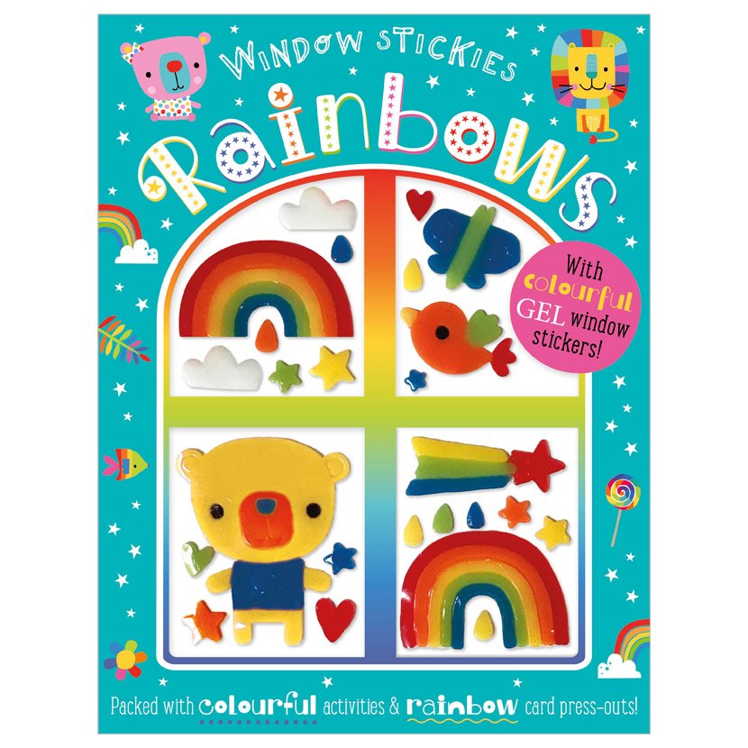 Product image 1 of Window Stickies Rainbows, a sticker activity book for ages 3+, by Make Believe Ideas.