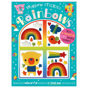 Product image 1 of Window Stickies Rainbows, a sticker activity book for ages 3+, by Make Believe Ideas.