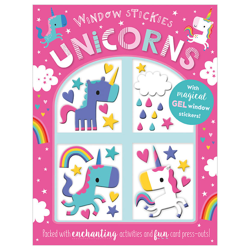 Product image 1 of Window Stickies Unicorns Activity Book, a sticker activity book for ages 4+, by Make Believe Ideas.