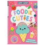 Product image 1 of Wipe Clean: Foodie Cuties, a sticker activity book for ages 4+, by Make Believe Ideas.