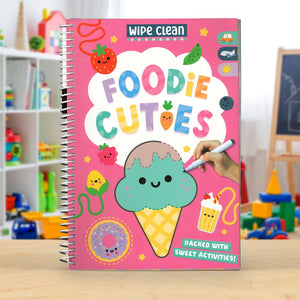 Product image 2 of Wipe Clean: Foodie Cuties, a sticker activity book for ages 4+, by Make Believe Ideas.