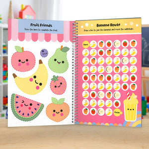 Product image 3 of Wipe Clean: Foodie Cuties, a sticker activity book for ages 4+, by Make Believe Ideas.