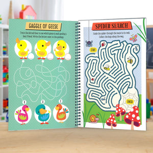 Product image 5 of Wipe Clean: Mega Mazes, a sticker activity book for ages 4+, by Make Believe Ideas.